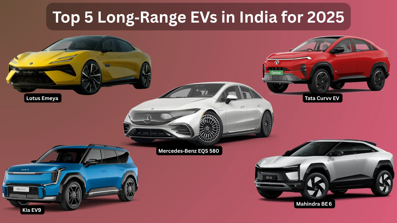 Top 5 Long Range EVs in India for 2025
